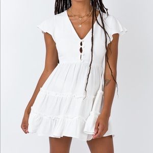Princess Polly The Fosters White Mini Dress